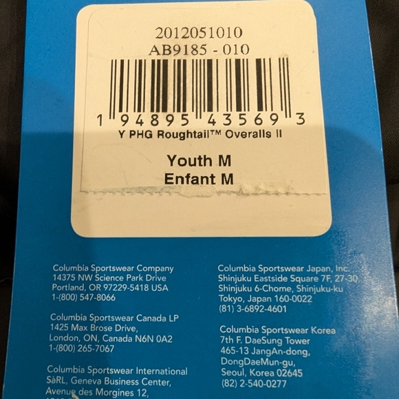 Columbia kids PHG Roughtail Field Overalls, Hiking Pants unisex  2T XXS or M - Picture 12 of 12